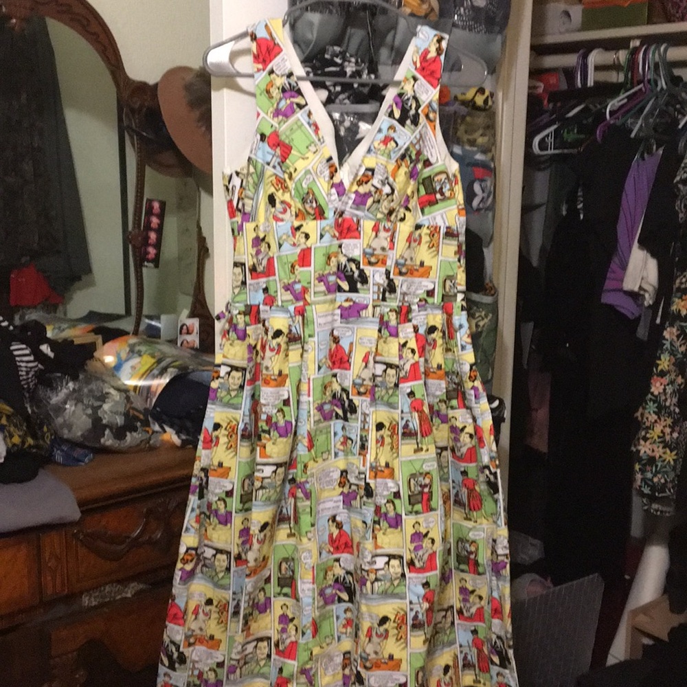 Vintage inspired “dysfunctional family” dress